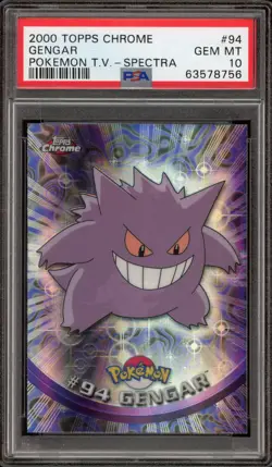 Pokemon Topps Chrome Gengar Spectra #94 PSA 10 Gem Mint - Image 1