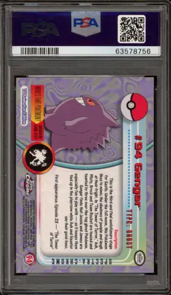 Pokemon Topps Chrome Gengar Spectra #94 PSA 10 Gem Mint - Image 2