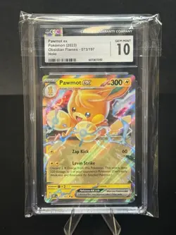 CGC 10 Pawmot EX Obsidian Flames Double Rare 073/197 2023 Pokemon OBF Graded - Image 1
