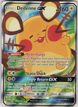 Pokemon Dedenne GX Promo Alternate Art Promos 195a/214 NM - Image 1