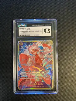 One Piece CGC 9.5 Monkey D. Luffy OP05-119 Secret Rare Awakening of The New Era - Image 1