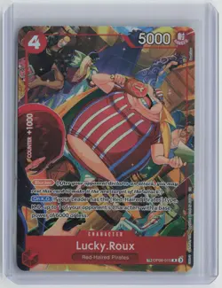 Lucky.Roux (TR) OP09-015 Treasure Rare A Fist of Divine Speed One Piece NM - Image 1