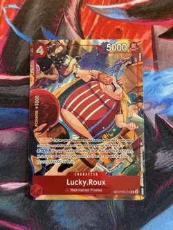 One Piece Lucky.Roux FOIL (TR) OP09-015 A Fist of Divine Speed Treasure Rare - Image 1