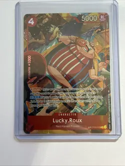 One Piece Lucky.Roux FOIL (TR) OP09-015 A Fist of Divine Speed Treasure Rare - Image 1