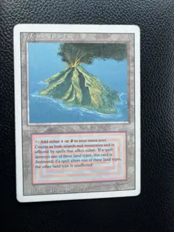 MTG Volcanic Island Revised Edition, Regular Rare Card - Image 1