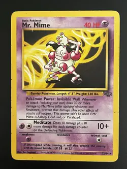 Pokemon TCG Jungle Mr. Mime Non Holo Rare MP-HP 22/64 - Image 1