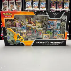 Pokemon TCG Lucario V & Tyranitar V Heavy Hitters Collector's Box - 14 Packs 820650856716 - Image 2