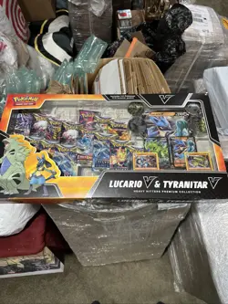 Pokemon TCG Lucario V & Tyranitar V Heavy Hitters Premium Collection Box - New 820650856716 - Image 1