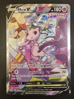 Pokemon TCG Mew V Alternate Full Art Holo Rare Card 251/264 Fusion Strike NM M - Image 1