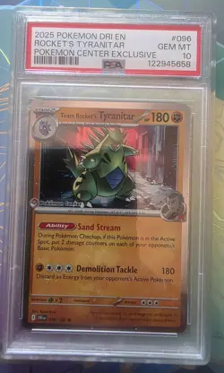 Team Rocket's Tyranitar - 096/182 - Pokemon Center Exclusive - PSA 10 - Image 1