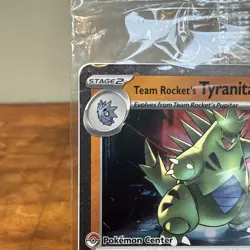 Team Rocket's Tyranitar 096/182, Destined Rivals - Pokemon Center Stamp - SEALED - Image 2
