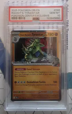 Team Rocket's Tyranitar - 096/182 - Pokemon Center Exclusive - PSA 10 - Image 1
