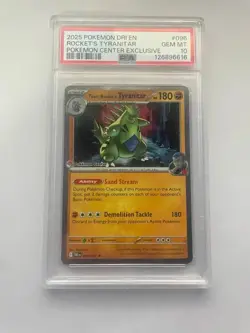 Pokemon Team Rocket’s Tyranitar 096/182 Pokemon Center Stamped PSA 10 - Image 1
