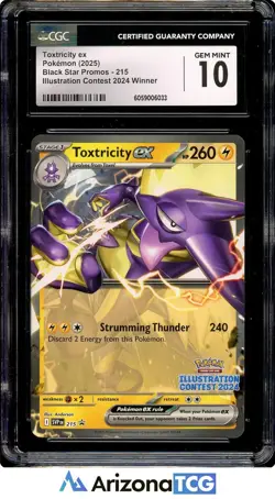 Pokemon 2025 Toxtricity ex 215 Illustration Contest 2024 Winner Promo CGC 10 - Image 1