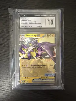 POKEMON CGC GEM MINT 10 TOXTRICITY EX #215 ILLUSTRATION CONTEST WINNER 2024 - Image 1