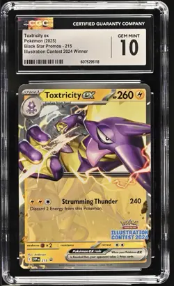 POKEMON CGC GEM MINT 10 TOXTRICITY EX #215 ILLUSTRATION CONTEST WINNER 2024 #2 - Image 1