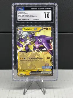 POKEMON CGC GEM MINT 10 TOXTRICITY EX #215 ILLUSTRATION CONTEST WINNER 2024 💎 - Image 1
