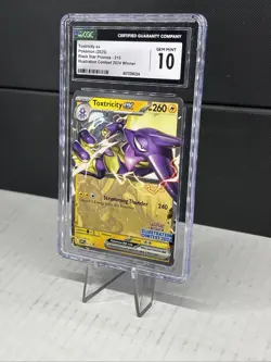 POKEMON CGC GEM MINT 10 TOXTRICITY EX #215 ILLUSTRATION CONTEST WINNER 2024 💎 - Image 2