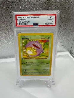 Pokemon Koffing Base Set Shadowless 1st Edition 51/102 PSA 9 - Image 1