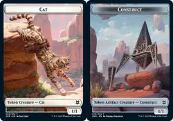 Cat Token // Construct Token - Foil x1 NM Magic the Gathering 1x Zendikar Rising - Image 1