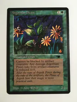 MTG Argothian Pixies Antiquities Regular Common Light Play - Image 4
