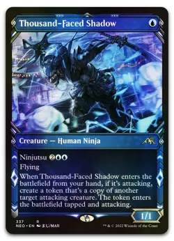 Thousand-Faced Shadow (Showcase) #337 (Foil) NM Kamigawa Neon Dynasty Magic MTG - Image 1