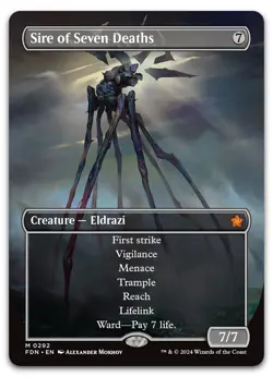 Sire of Seven Deaths (Borderless) #292 (NM) Foundations FDN Magic MTG - Image 1