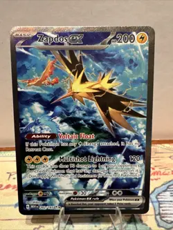 Pokemon TCG Zapdos EX Holo Card 202/165 Scarlet & Violet 151 - Image 1
