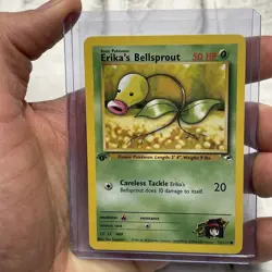 Pokemon TCG Erika's Bellsprout Gym Heroes 76/132 Regular 1st Edition NM/MT Card - Image 1