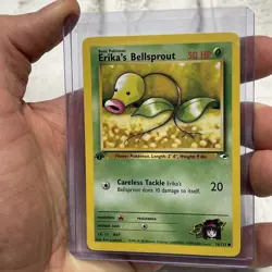Pokemon TCG Erika's Bellsprout Gym Heroes 76/132 Regular 1st Edition NM/MT Card - Image 2
