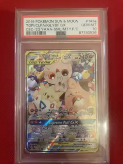 Pokemon Togepi Cleffa Igglybuff GX 143a/236 Tag Team PSA 10 - Image 1