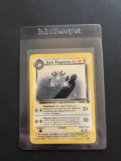Pokemon Dark Magneton 11/82 Holo Rare Card Team Rocket Set WOTC TCG (SWIRL) - Image 1