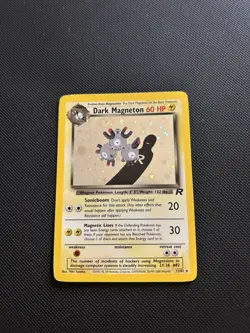 Pokemon Dark Magneton 11/82 Holo Rare Card Team Rocket Set WOTC TCG (SWIRL) - Image 3