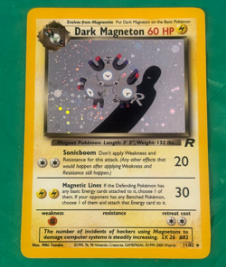 Dark Magneton 11/82 Team Rocket Holo Rare Pokemon TCG - Swirl - MP Card - Image 1