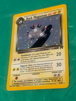 Dark Magneton 11/82 Team Rocket Holo Rare Pokemon TCG - Swirl - MP Card - Image 3