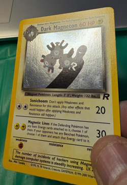 Dark Magneton 11/82 Team Rocket Holo Rare Pokemon TCG - Swirl - MP Card - Image 5