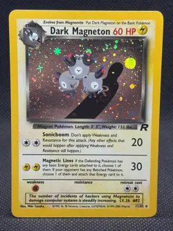 2000 Pokemon TCG Card Dark Magneton 11/82 Holo Rare Unlimited Team Rocket - Image 1