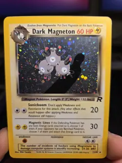 LP Dark Magneton TCG 11/82 Team Rocket Holo Rare Pokemon Card TCG WOTC UK - Image 1