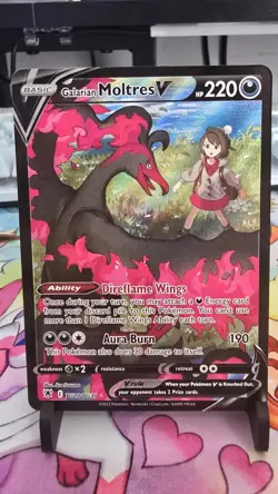 Pokemon TCG Galarian Moltres V TG20/TG30 SWSH Astral Radiance Full Art NM - Image 1