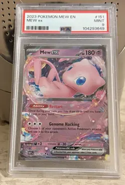 Pokemon Mew EX TCG Scarlet & Violet Holo Double Rare Card 151/165 PSA 9 Mint - Image 1