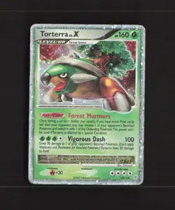 Torterra LV.X 122/130 Diamond & Pearl Ultra Rare Holo Pokemon Card DMG - Image 1