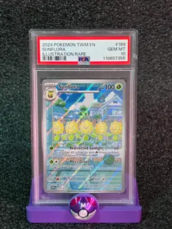 Pokemon Sunflora 169/167 Sv06: Twilight Masquerade Illustration Rare PSA 10 - Image 1