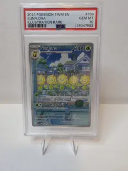 Sunflora Illustration Rare PSA 10 GEM MINT Pokemon Twilight Masquerade 169/167 - Image 1