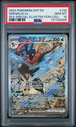 2024 POKEMON SVP EN-SV BLACK STAR PROMO #132 GRENINJA EX PSA 10 - Image 1