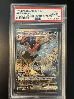 2024 POKEMON SVP EN-SV BLACK STAR PROMO #132 GRENINJA EX PSA 10 - Image 1