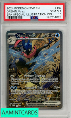 2024 POKEMON SVP EN-SV BLACK STAR PROMO GRENINJA EX #132 SFA SIR PSA 10 GEM MT - Image 1
