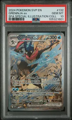PSA 10 Gem Mint 2024 POKEMON SVP EN-SV BLACK STAR PROMO #132 GRENINJA EX - Image 1