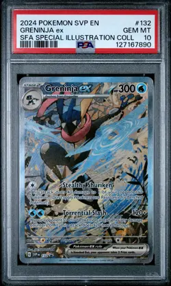 2024 POKEMON SVP EN-SV BLACK STAR PROMO #132 GRENINJA EX PSA 10 - Image 1