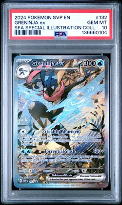 2024 POKEMON SVP EN-SV BLACK STAR PROMO #132 GRENINJA EX PSA 10 - Image 1