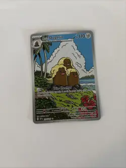Pokemon TCG Alolan Dugtrio Holo Card 208/191 Sv08 Surfing Sparks NM - Image 1